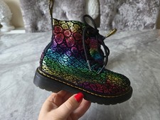 DR MARTENS PASCAL RAINBOW BOOTS KIDS GIRLS SIZE UK11 EUR29
