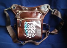 Leather leg holster bag, Attack on Titan. unisex bag purse, anime cosplay bag