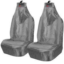 FOR ISUZU D-MAX - Heavy Duty Grey Waterproof Car Seat Covers - 2 Fronts