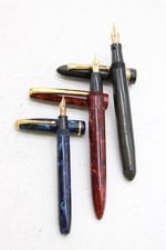 F x3 Vintage 14k Gold Nib Fountain Pens Inc Blackbird, Conway Stewart Dinkie etc