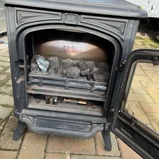 Franco Belge 4Kw Gas Stove Black Cast Iron. Second Hand In fair condition