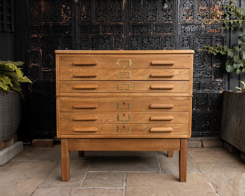 Vintage oak architect - vintage, drawers