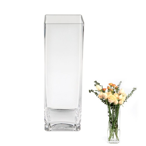 Glass vases 30cm tall clear - vases,
