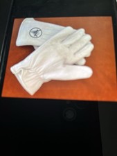 Masonic Soft Leather Gloves (medium size), with embroidered Masonic symbols