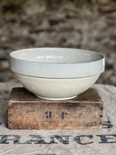 Vintage French Large Stoneware Mixing Bowl