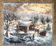 Vintage Covered Bridge Fringed