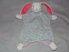 Steiff rabbit comforter soft toy bunny blankie floral pink ears