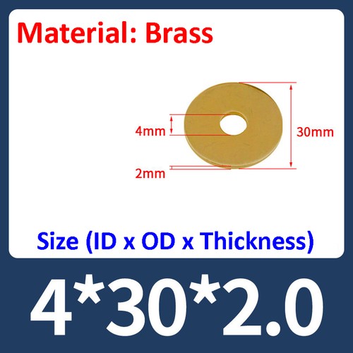 Flat washers form brass m2 - washers,