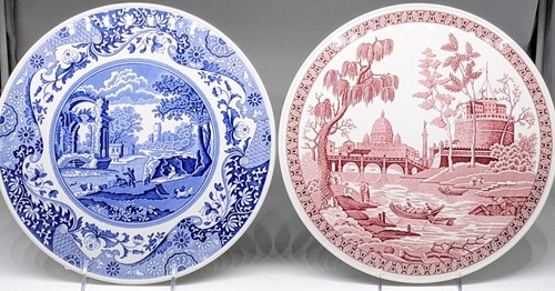 Spode cake plate red - spode, rome