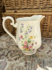 Queen Anne Old Country Spray Bone China Jug Vintage 1960s 16cm