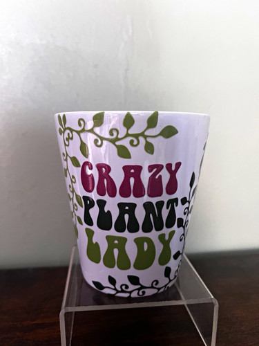 Crazy plant lady white - crazy, ceramic
