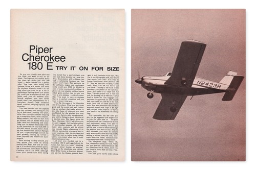 Piper cherokee 180 - 180, e