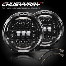 Pair 7" Led Headlights Halo E