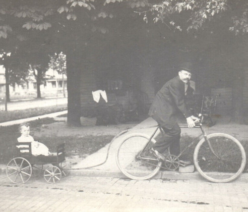 Bicycle with trailer wagon - trailer,