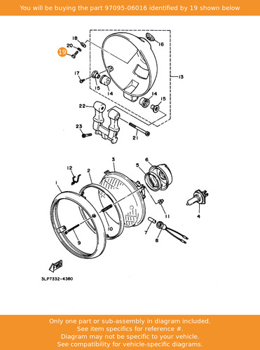 Yamaha bolt 97095 - bolt,, 97095-06016