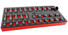 Britool Hallmark 3/8"  Standard Deep Impact Socket Set 7-22mm MSDPSET32 6 Pt TMO