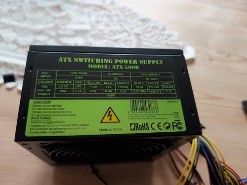 500w black atx desktop - 500w,