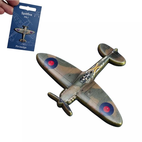 Spitfire mk1 enamel pin - enamel,