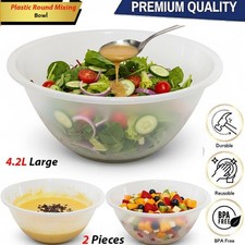 PLASTIC MIXING BOWLS CLEAR Set