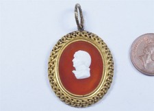 ANTIQUE GEORGIAN CAMEO NELSON- PINCHBECK PENDANT GLASS TASSIE c1820