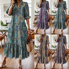 Womens V Neck Floral Summer