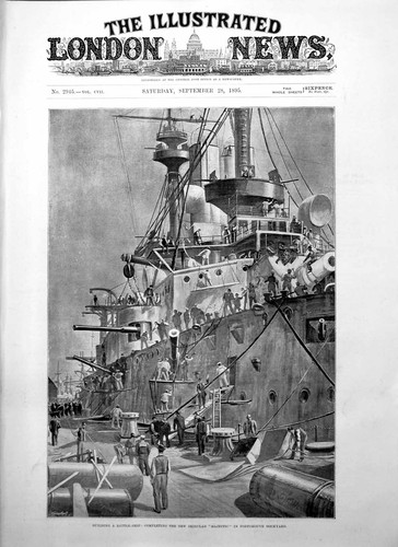 Old building battle - building, ship