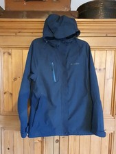 MOUNTAIN WAREHOUSE NAVY BLUE WATERPROOF HOODED JACKET. SIZE 14