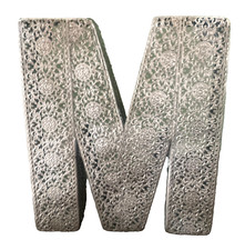 Metal 3D "M" Home Wall Hanging