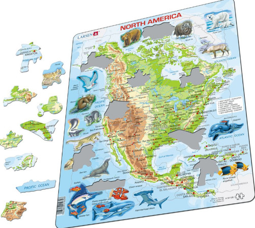 Map north america - of, with
