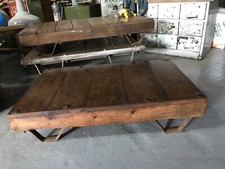 Vintage Industrial Railway Pallet Coffee Table Sack Truck Rustic