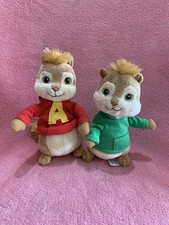 Ty Alvin & The Chipmunks Bundle Soft Plush Toys - Alvin And Theodore  6"