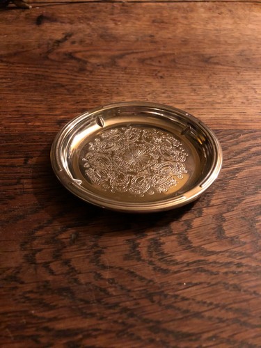 Antique silver plated ashtray - antique,