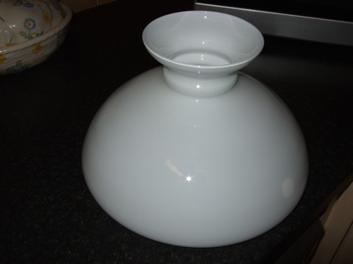 Opaque milk glass oil lamp - milk,
