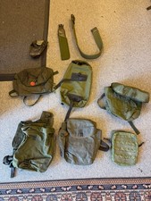 Job Lot of British Army Olive Green Webbing 9 Pieces Respirator Day Sack