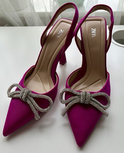 Zara pink satin - , heels