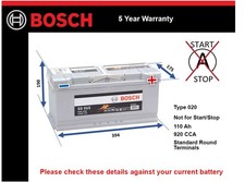 Car Battery S5015 Bosch 020