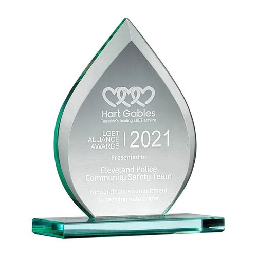 Personalised teardrop glass - teardrop,
