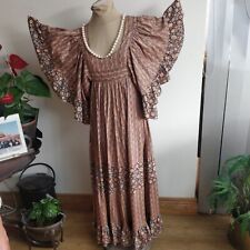 Stunning  Classic GINA FRATINI  Butterfly Sleeves Dress Circa Late 1960/70s