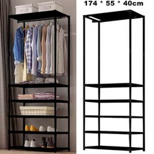 HeavyDuty Clothes Rail Garment Hanging Rack Shoe Storage Shelf Display Wardrobe