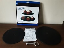 SUNNEX SLATE CAKE STAND 2 TIER NATURAL SLATE. 30cm & 25cm. Unused.