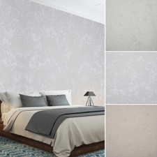 Luxury Vintage Designe Damask Embossed Flocked Textured Non-woven Wallpaper Roll