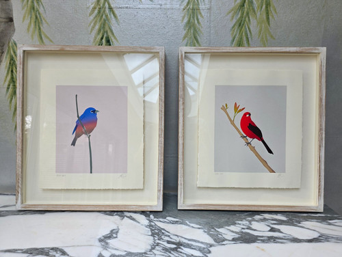 Signed numbered bird - art, print