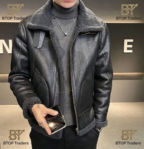Men black genuine leather - black,