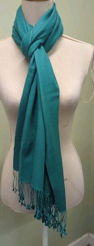 Tasseled scarf jade - tasseled,