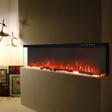 Sided electric fireplace - 3,