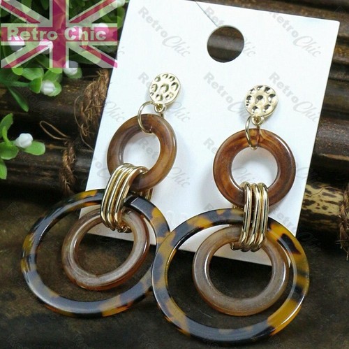 Tortoiseshell circle drop - circle,