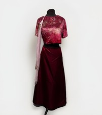 Red Pink Eastern lady Costume Age 15-16 years - Ex Hire Fancy Dress Asian Indian