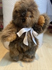 Plush Teddy Bear Fully Articulated, Blue Eyes .star Wars Ewok Style