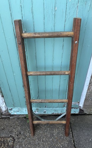 Vintage wooden step ladder - vintage,