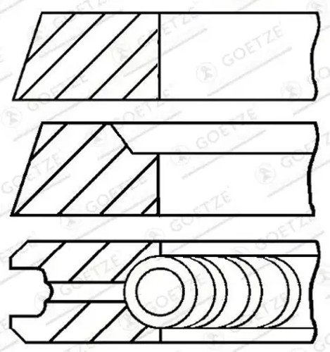 Piston ring set 501800 - ring,